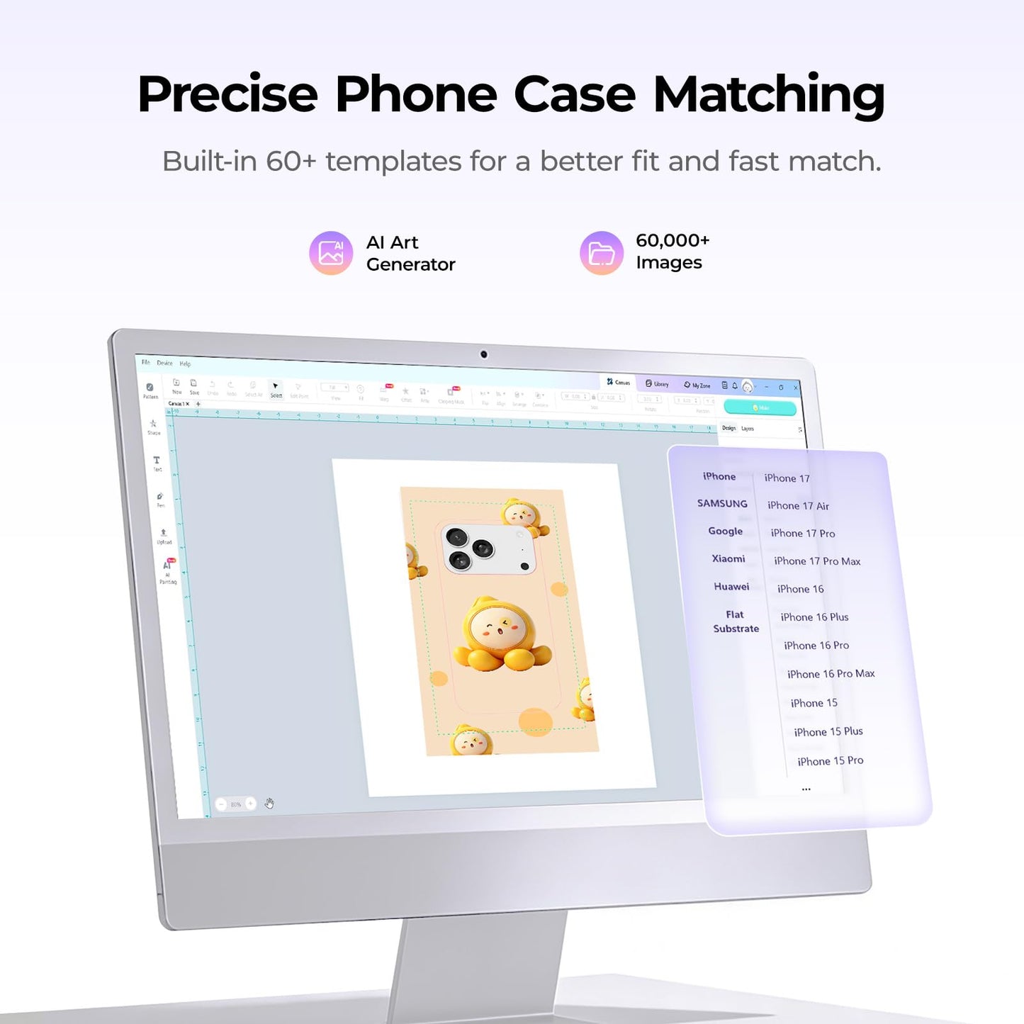 HTVRONT Phone Case Heat Press Machine Compatible with iPhone & Android - H17 Phone Case Heat Press with 3D Vacuum Heat, Precise Temperature Sublimation Phone Case Press Machine for Badges, Coaster