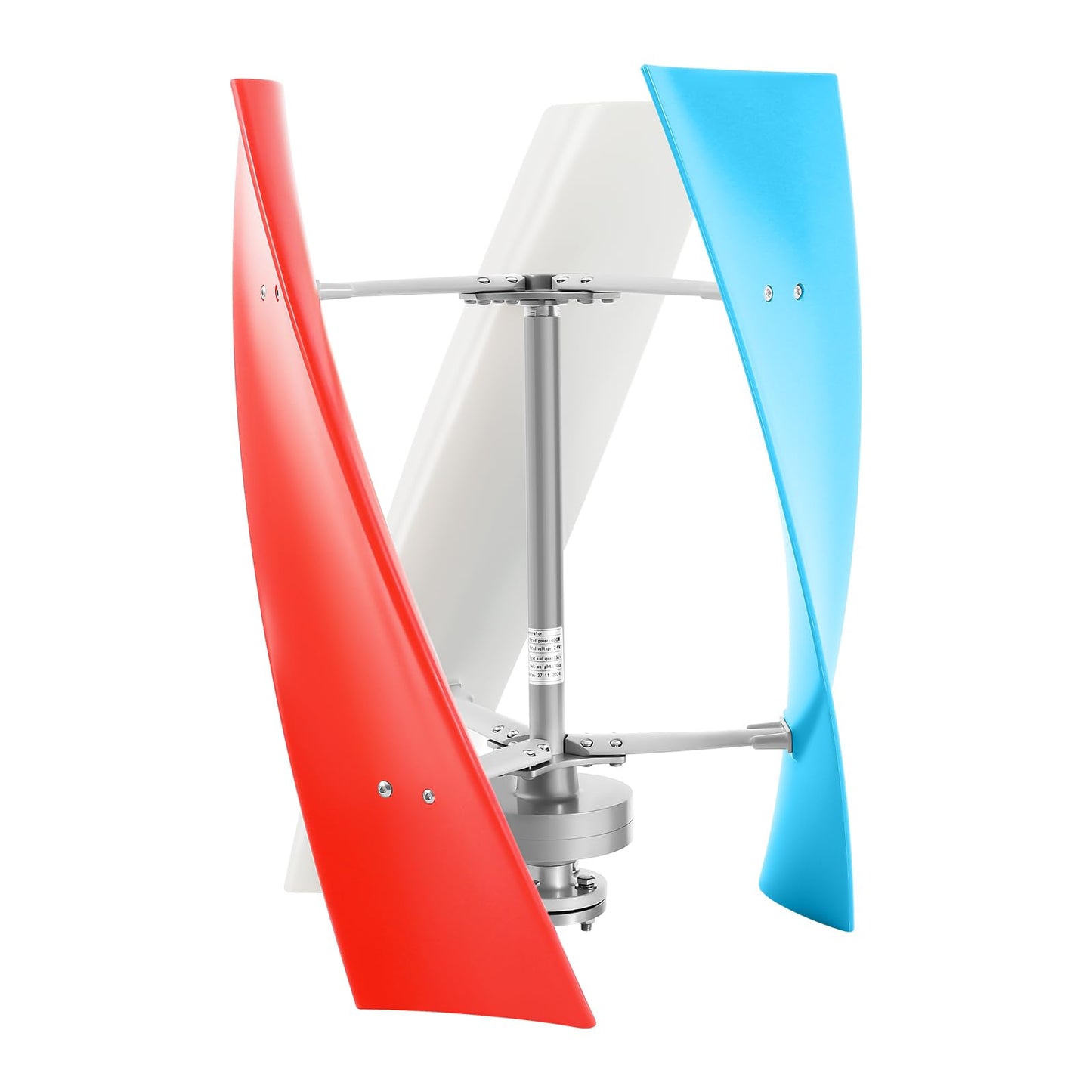 BANEBONE 400W Vertical Wind Turbine Generator, 24V, 3-Blade Kit with Controller, IP67 Waterproof, 30dB Low Noise, Blue/White/Red, for Home, Marine, RV & Off-Grid