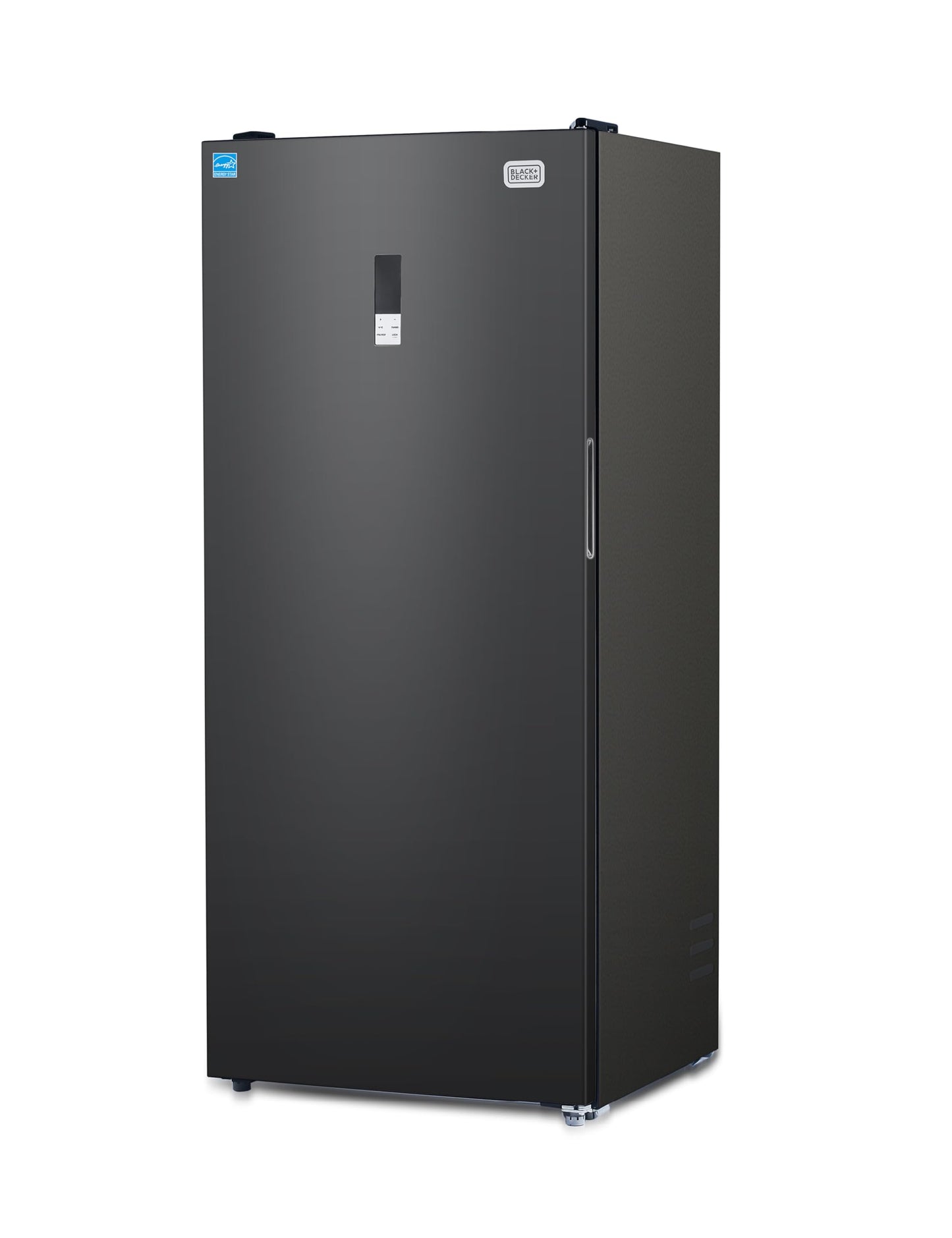 BLACK+DECKER 21 Cu. Ft. Convertible Freezer Refrigerator, Upright Freezer or All Fridge with Glass Shelves, Reversible Door, R600a Refrigerant, ENERGY STAR rated, Frost Free, BUC2100JB, Black