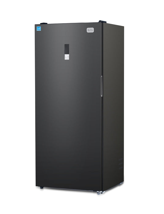 BLACK+DECKER 21 Cu. Ft. Convertible Freezer Refrigerator, Upright Freezer or All Fridge with Glass Shelves, Reversible Door, R600a Refrigerant, ENERGY STAR rated, Frost Free, BUC2100JB, Black