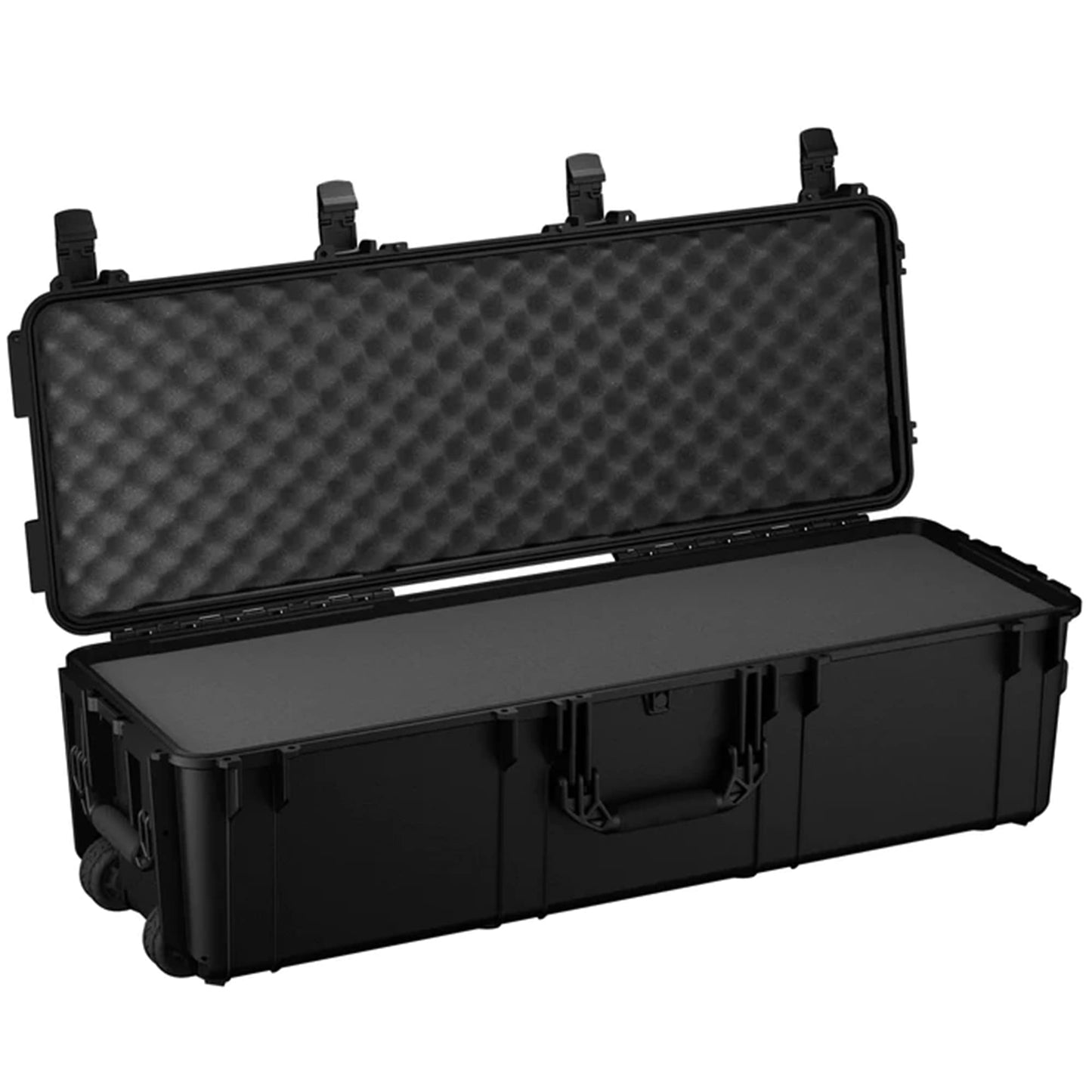Condition 1 45" Waterproof Hard Case w/Wheels & Pluckable Foam – Lockable, IP67-Rated Waterproof, TSA Approved Storage Trunk for Gear, Camera, Equipment – Black, Made in USA, 44.52"x16.30"x12.90"