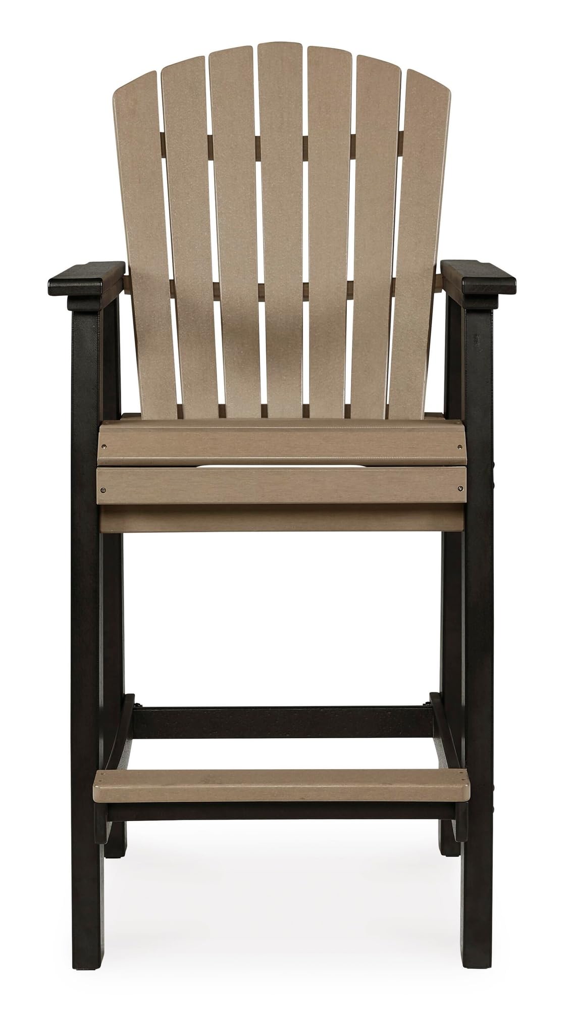 Signature Design by Ashley Fairen Trail 30" HDPE Durable Outdoor Barstool, 2 Count, Black & Brown