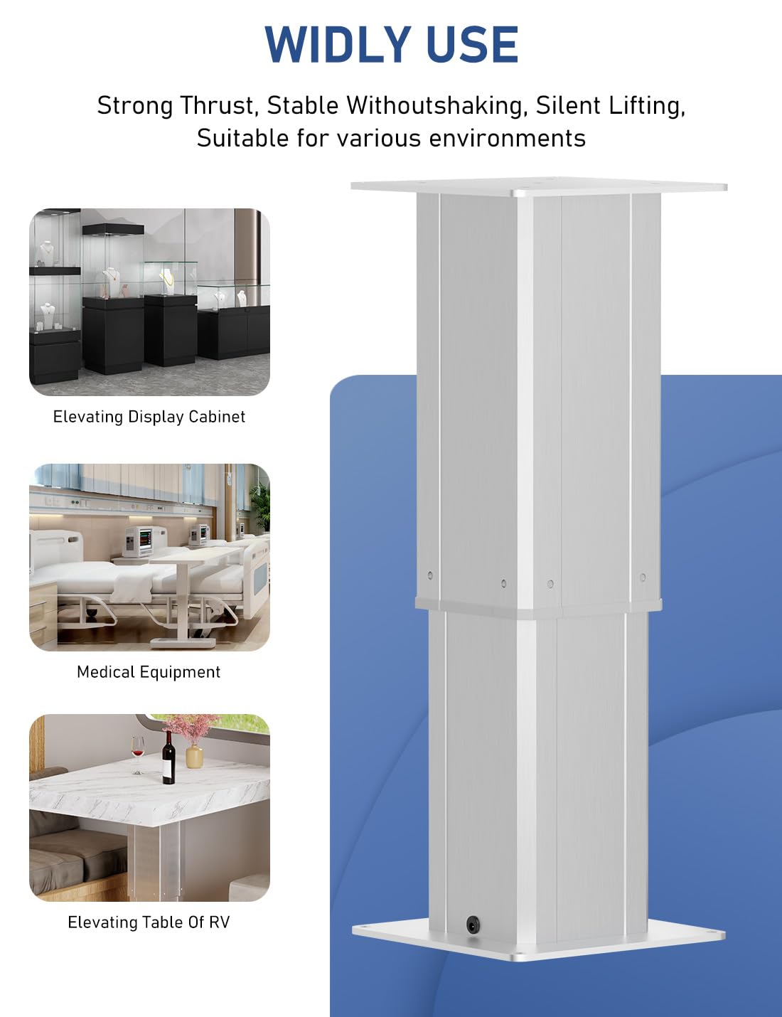DIHOOL Electric Lift Table Leg 600Lbs Capacity 26.34" - 46.0" Height Adjustable,Home Elevator Lift Systems