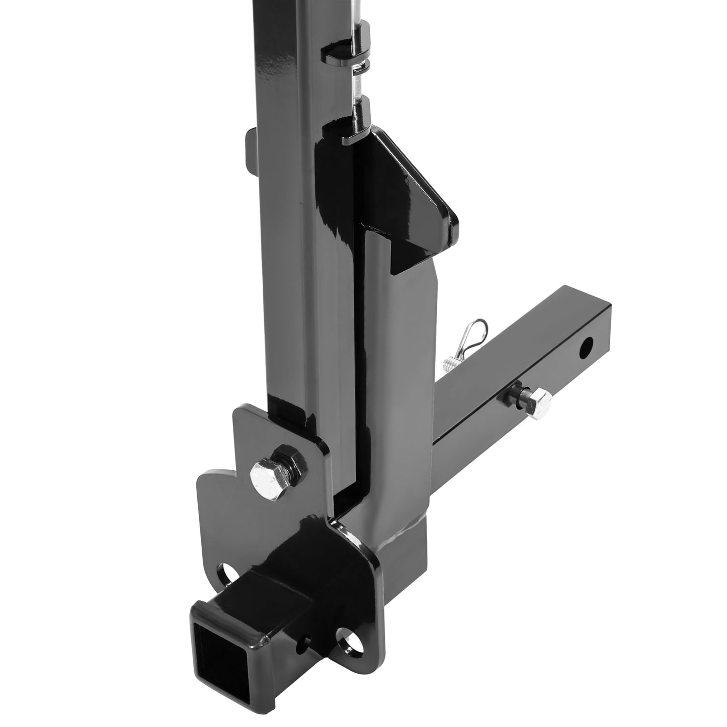 HECASA RV Spare Tire Mount Carrier Fit for 16" 16.5" 19.5" 22.5" 24" RV Wheels Dually Wheels 2" Receiver Mount, 10,000 Pounds Capacity, 400 Pounds Tongue Weight Steel Powder Coated Black