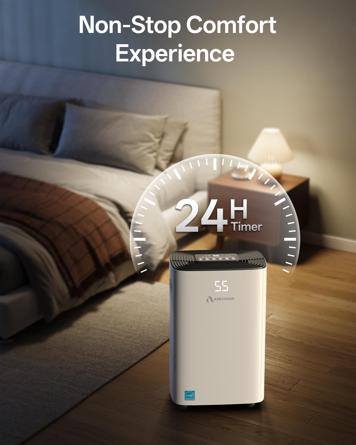 52 Pints Dehumidifier for Basement Bedroom Bathroom Large Room Home, 4500 Sq.Ft Dehumidifiers with Drain Hose, 2025 Energy Star Certificate, Humidity Control, 24H-Timer, Auto Defrost (52, Pints)
