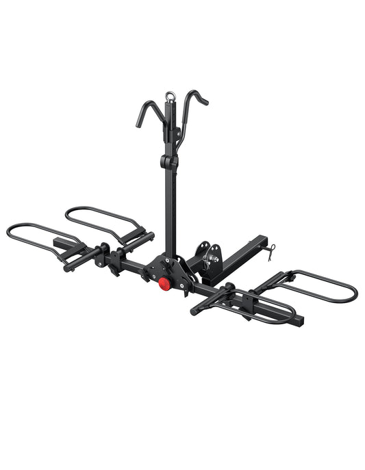 Young Bike Rack Hitch for Car - 200LB 2-Bike Rack Hitch Mount Platform Style Hitch Bike Rack，Smart Tilting & Easy Fold for Car SUV with 2 Inch Receiver，Bike Carrier Fits Up to 5-inch Fat Tire