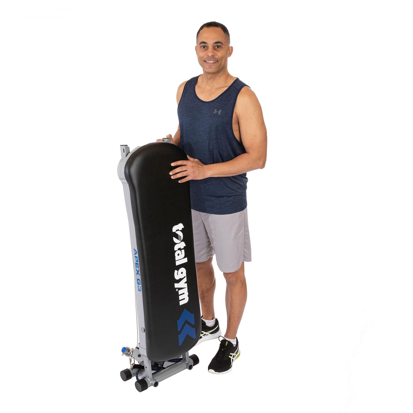 Total Gym Apex G3, Slim-Frame Incline Bodyweight Training Home Exercise Machine w/ 8 Levels of Resistance, Squat Stand, & Basic Accessory Set