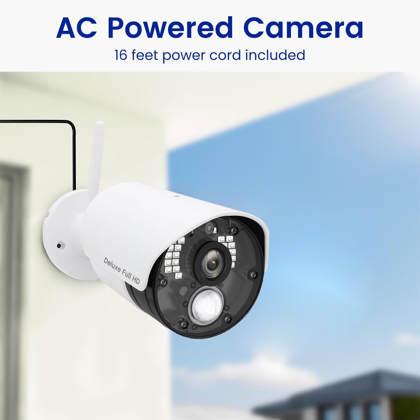 CasaCam Wireless Security Camera System Deluxe | 7" Touchscreen Monitor & 2 1080p Cameras | AC Powered, No Monthly Fees, Two-Way Audio, Free APP, SD Card and Battery Installed, Model VS5802