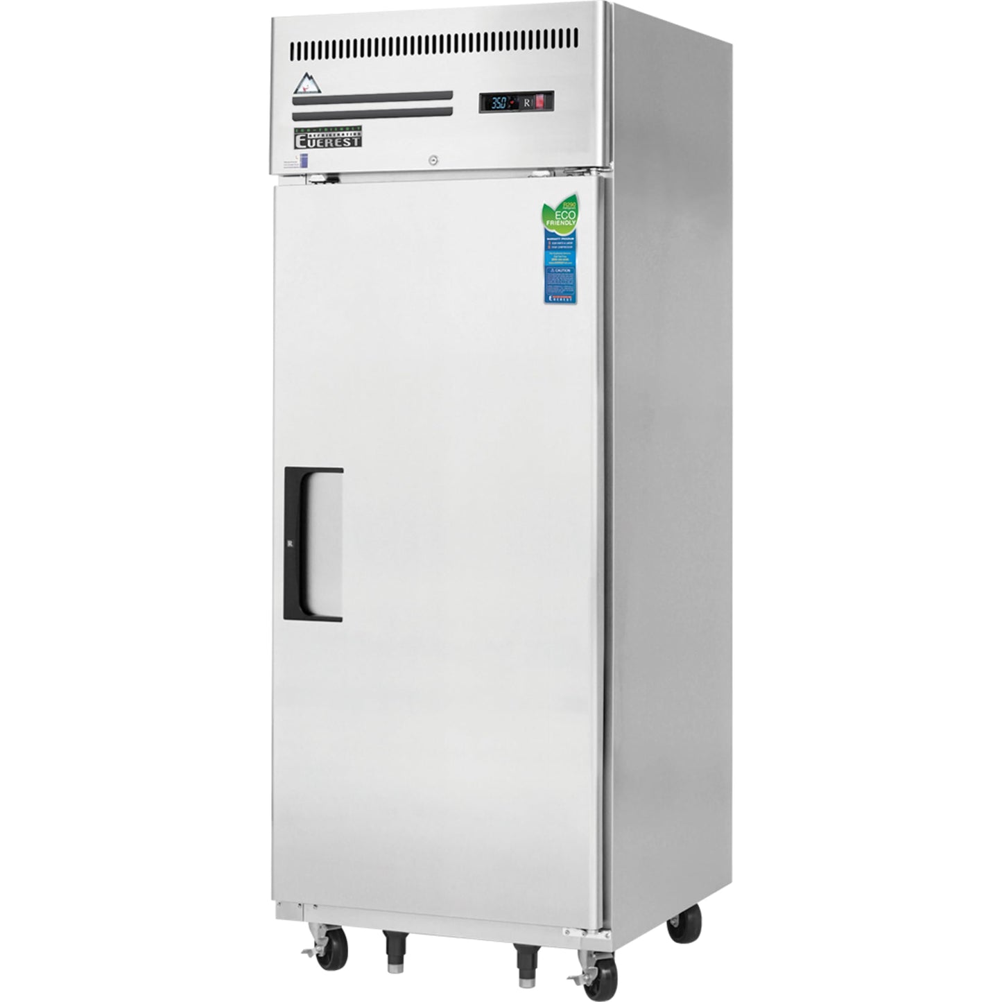 Everest Refrigeration ESR1 29-1/4' Reach-in Commercial Refrigerator with Solid Door, One Section, 23-Cubic Feet, Stainless Steel, NSF