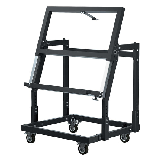 APARECIUM Panel Handler Cart and Shop Stand, Tilting Panel Cart with Rolling Casters, Tilting Panel Mover Mobile Workbench, Drywall Cart for Woodworking, Lumber Furniture Workshop, Warehouses, Garage