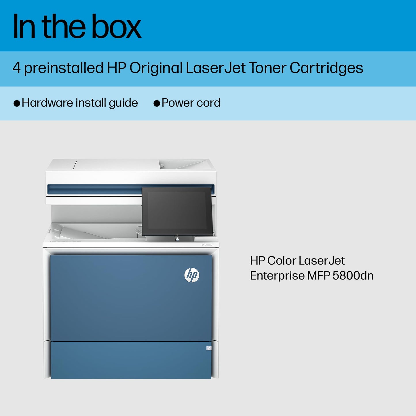 HP Color LaserJet Enterprise MFP 5800dn Printer, Print, Scan, Copy, Best for Business (6QN29A)