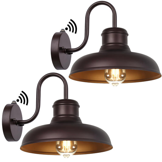 TOBUSA Outdoor Wall Lights, Waterproof Gooseneck Barn Sconces, 11.5 inch, Oil-Rubbed Bronze, Model B11023PP(2PK)