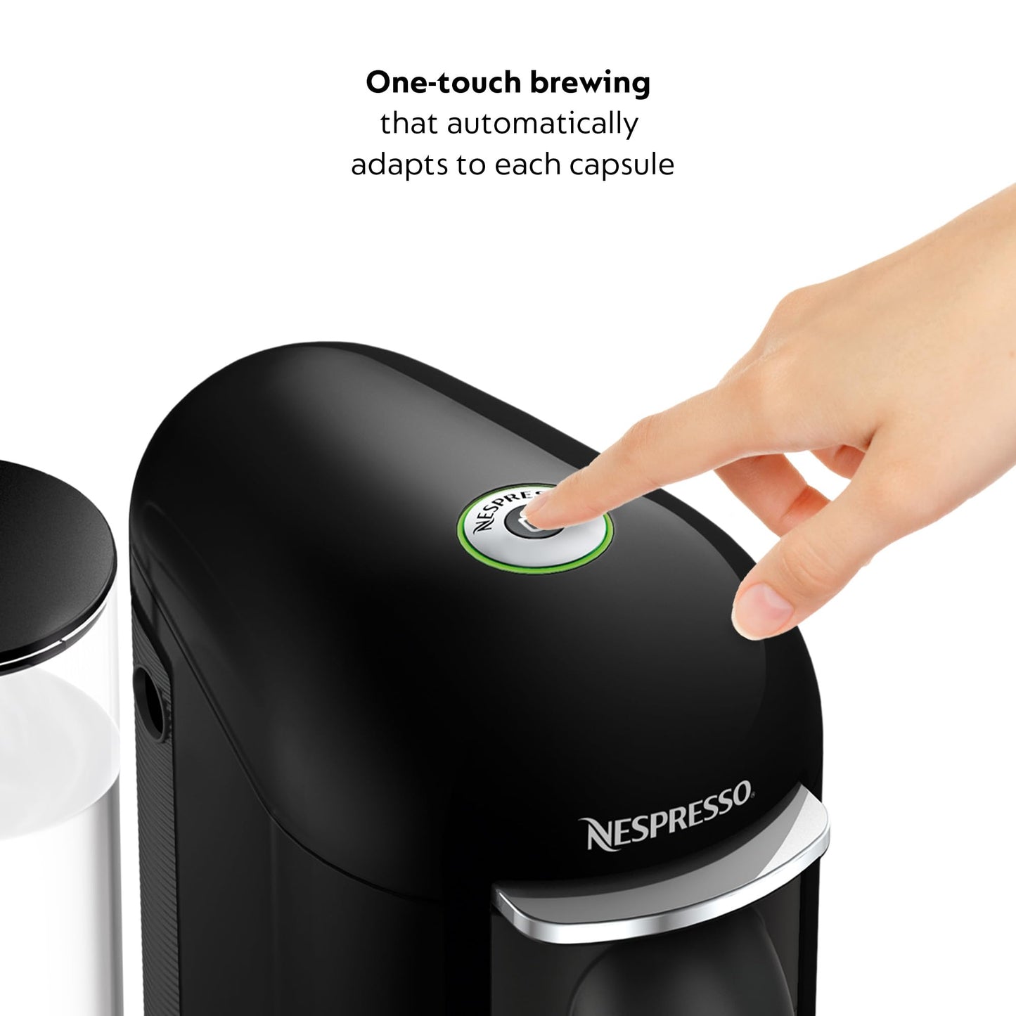 Nespresso Vertuo Plus Deluxe Coffee and Espresso Maker by Breville, Piano Black with Aeroccino Milk Frother