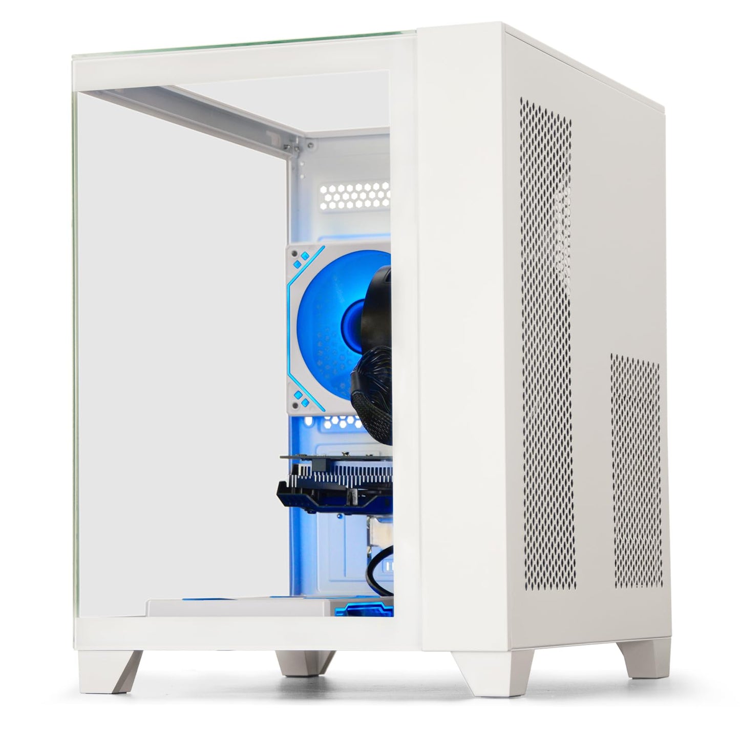 WIWB Prebuilt Gaming PC Desktop | Ryzen 5 Up to 4.1G | RX 560 4G Graphics Card | 16G DDR4 RAM | 512G SSD | Wi-Fi 6 | Tower Computer for Home Office, Student & Casual Gaming (White)