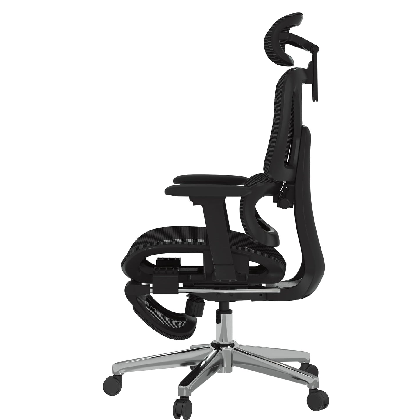 FLEXISPOT ErgoX Premium Ergonomic Office Chair with Footrest - Adjustable 3D Armrests, Dynamic Lumbar Support, Recline & Tilt Function, Mesh Seat, for Home & Office Use, Black