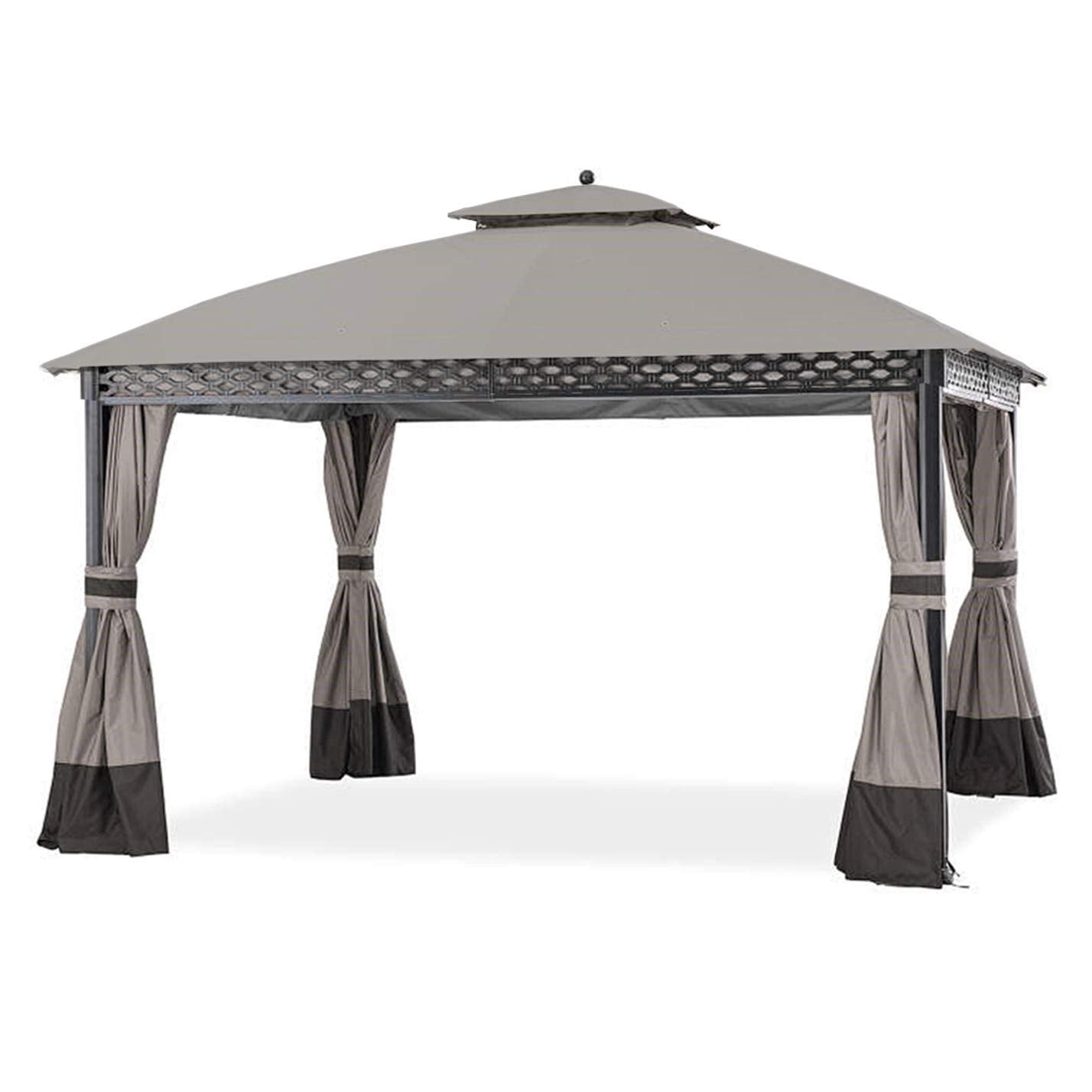 Garden Winds Replacement Canopy for The Pinehurst Dome Gazebo - Riplock 350 - Slate Gray