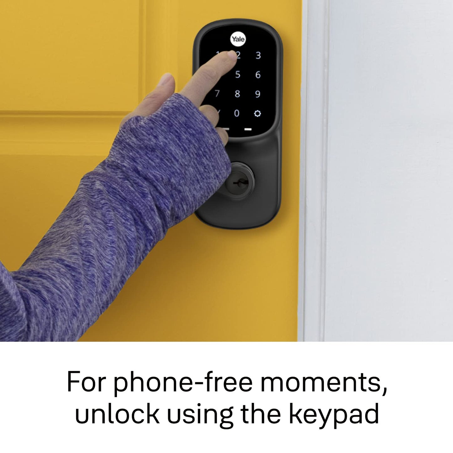 Yale Assure Lever Entry Door Lock with Wi-Fi Connected Touchscreen, Satin Nickel Smart Keypad Door Lock with Handle and Back-Up Key, YRL226-WF1-619