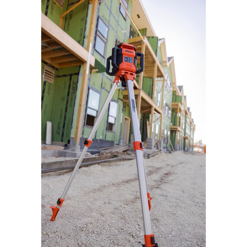 Johnson Level & Tool JRT300-RDHV-K Self-Leveling Red Dual Slope Rotary Laser Kit, 4,000FT Range, Hard-shell Carry Case, Lithium Ion Batteries, Magnetic Target, Laser Detector, Remote Control