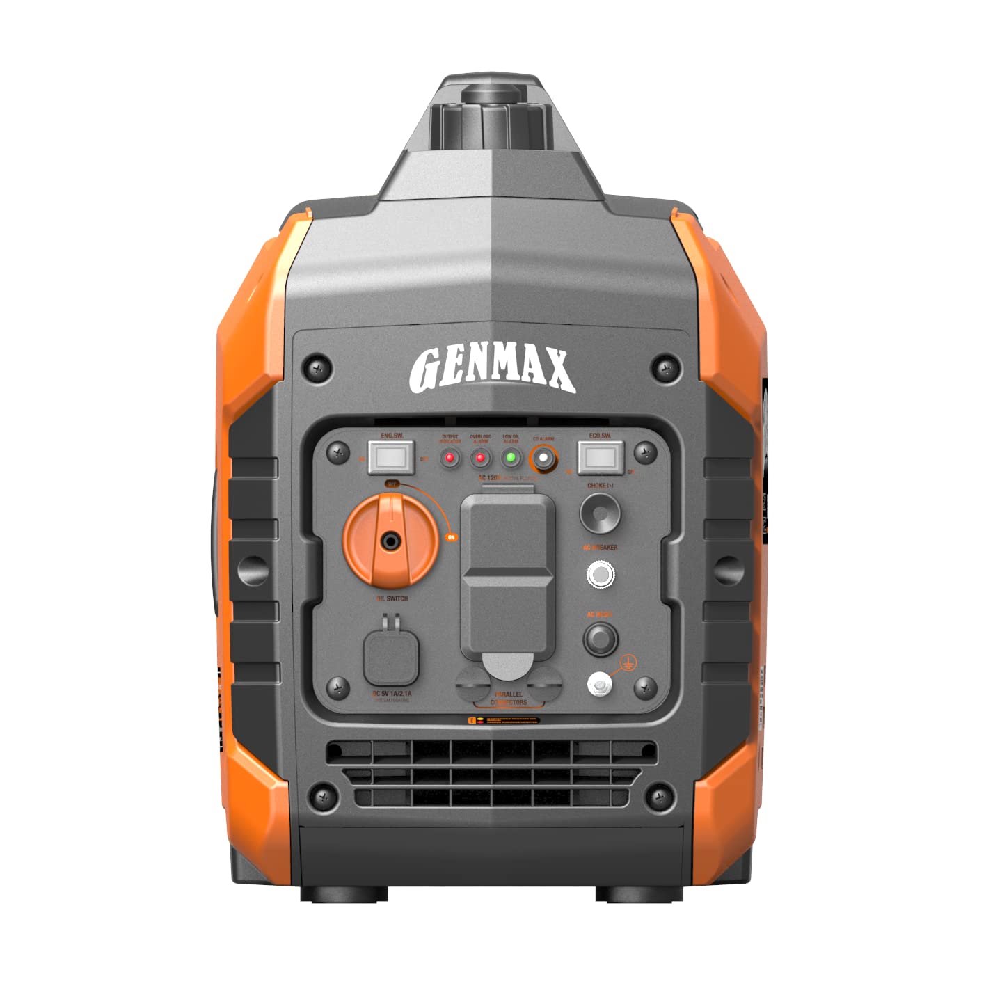GENMAX Portable Generator, 2000W Ultra Quiet Gas Engine, EPA Compliant, Eco Mode Function, Ultra Light, Suitable for Backup Home and Camping(GM2000i)