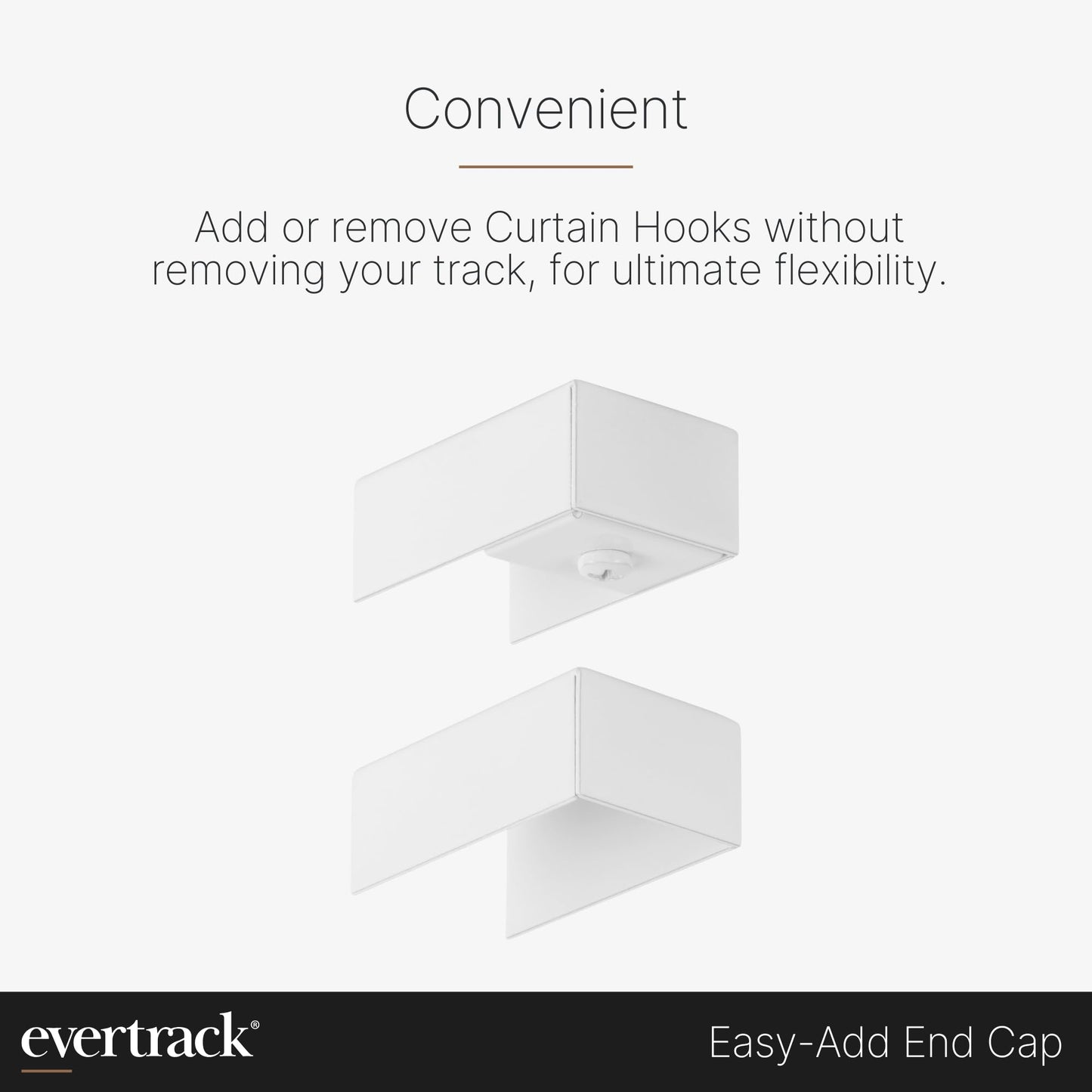 EverTrack Curtain Track - Ceiling Mounted Curtain Rail for Curtains, Drapes, and Room Dividers - USA Made - Large+ (24 Feet), Pure White