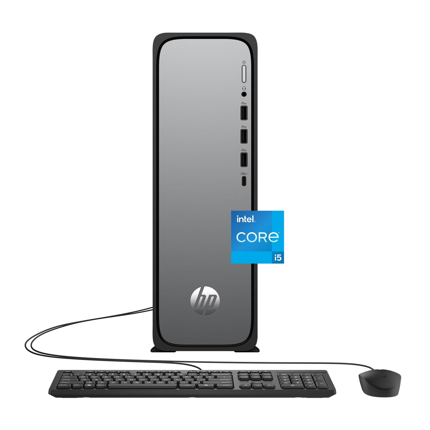 HP OmniDesk Slim Desktop PC, Intel Core i5-14400, 8 GB RAM, 512 GB SSD, Intel UHD Graphics 730, Windows 11 Home, Microsoft Copilot, Meteor Silver, S03-0012 (2026)