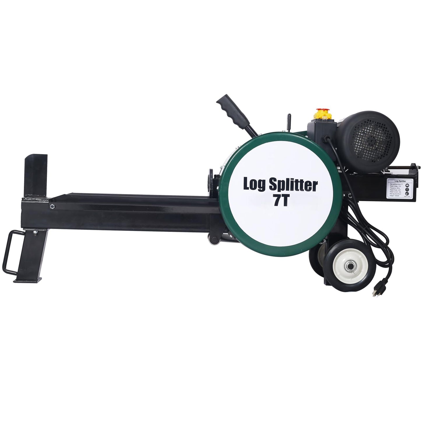 Double Flywheel Electric Log Splitter Log Splitter Electric Portable 7 Ton hotizontal 2HP 16A,Electric firewood Splitting Machine
