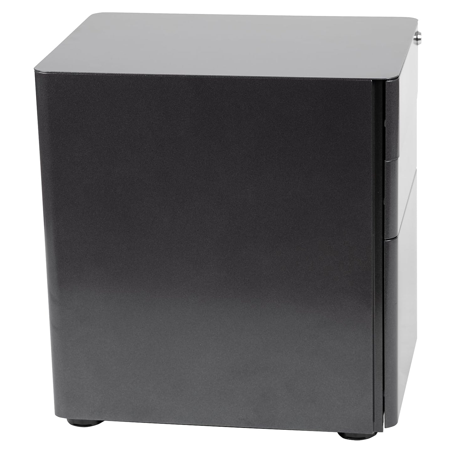 Flash Furniture Warner Modern 3-Drawer Mobile Locking Filing Cabinet with Anti-Tilt Mechanism and Hanging Drawer for Legal & Letter Files, Black