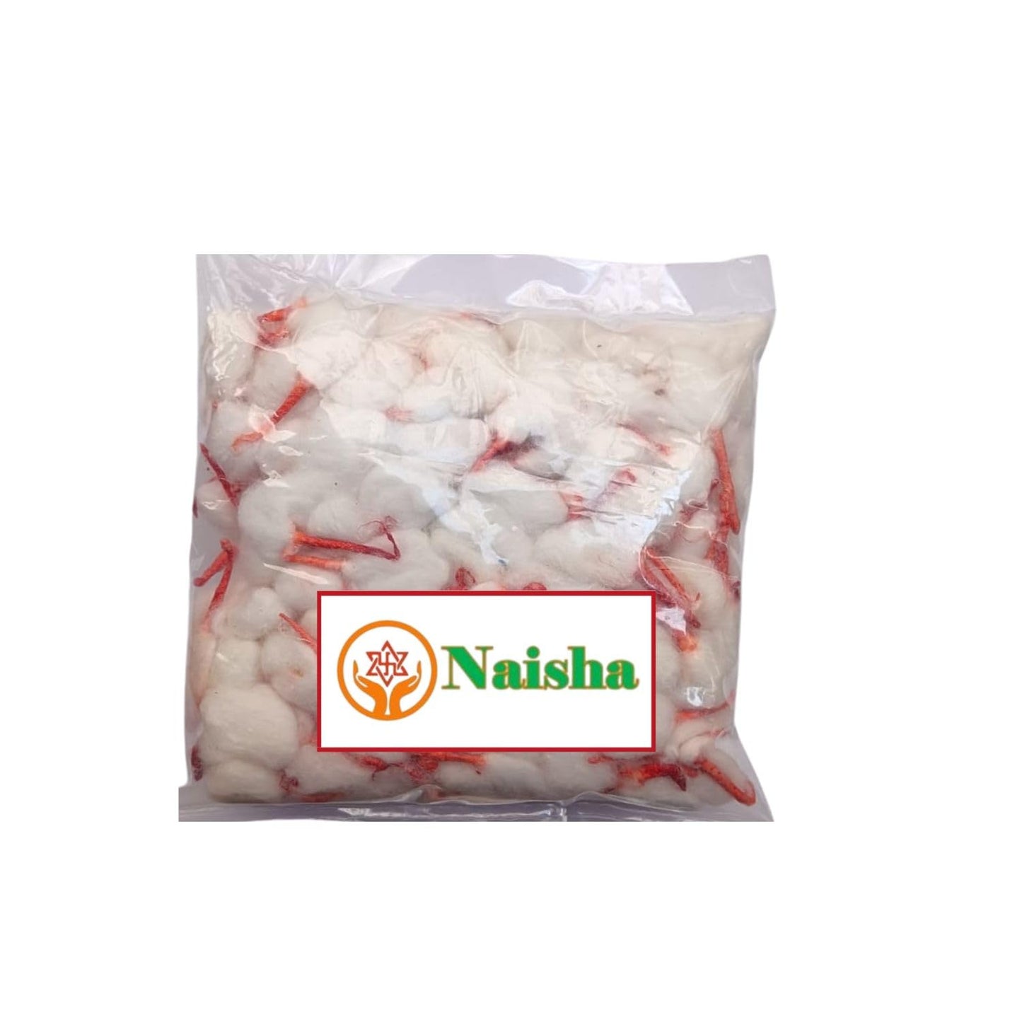 NAISHA Hand Rolled Organic Cotton Puja Wicks Combo Pack of 500 (2 Colors) for Oil Lamps, Diwali, and Festivals