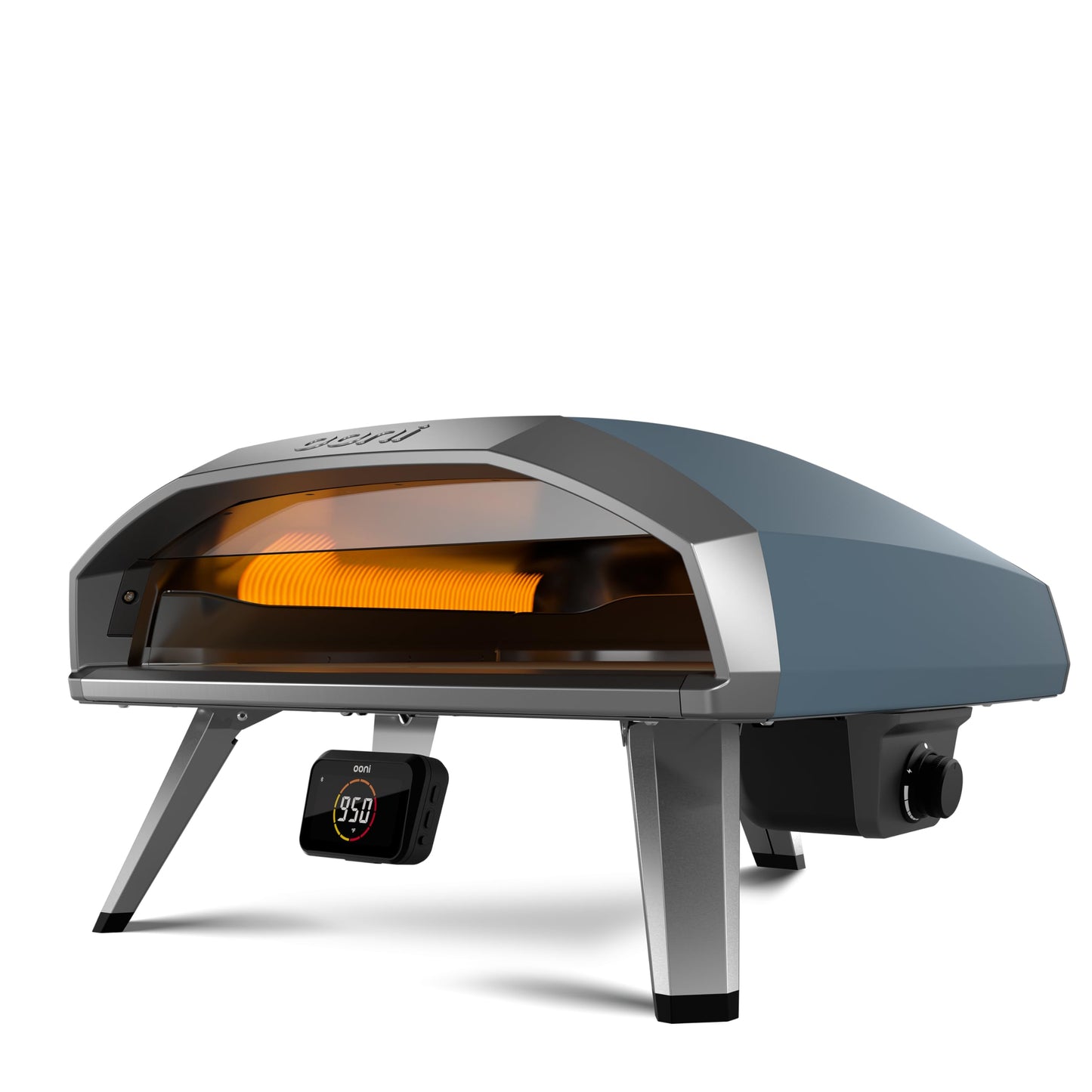 Ooni Koda 2 Pro Propane Gas Pizza Oven – 18" Gas Powered Outdoor Oven with 28 mBar Regulator and Gas Hose, Gas powered Portable Pizza Oven - Slate Blue
