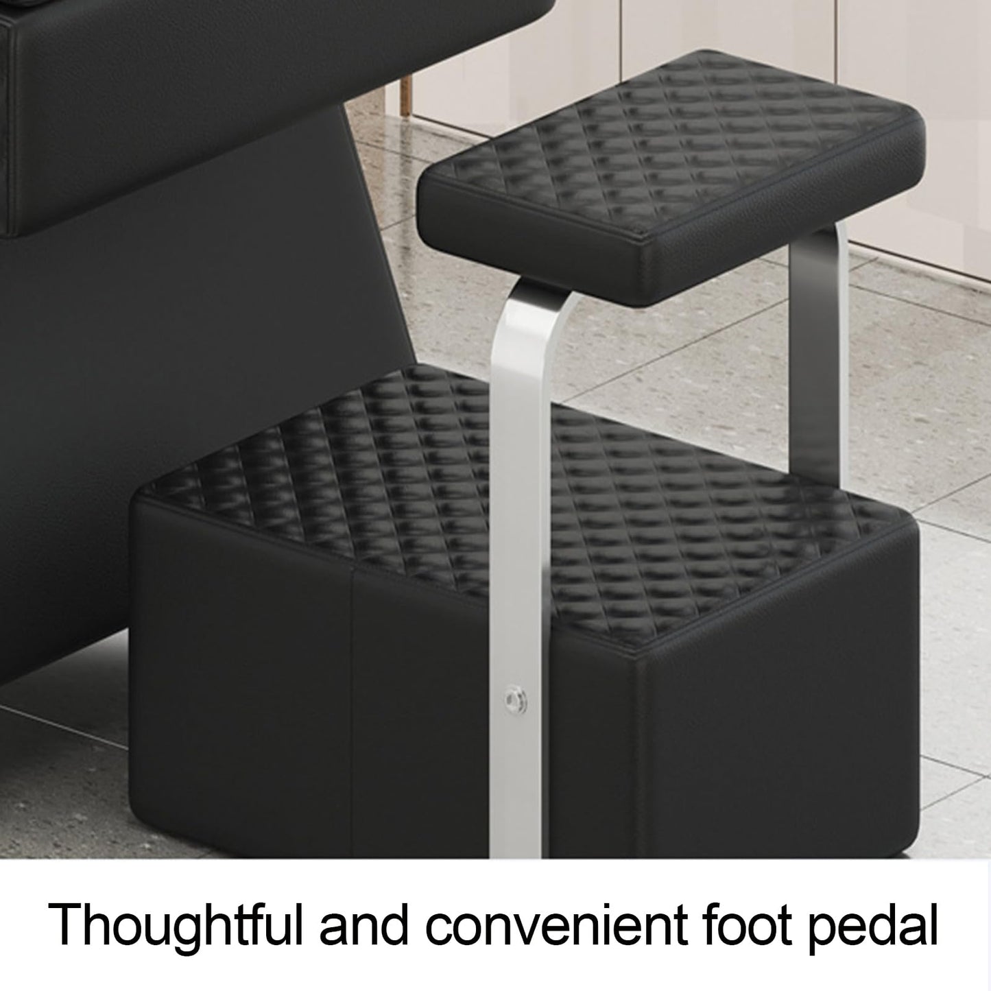 Shampoo Bowls for Salon,Shampoo Chair with Tilting Porcelain Sink, Hair Washing Station Backwash Barber Chair, Shampoo Unit for Beauty Spa,Black a,D