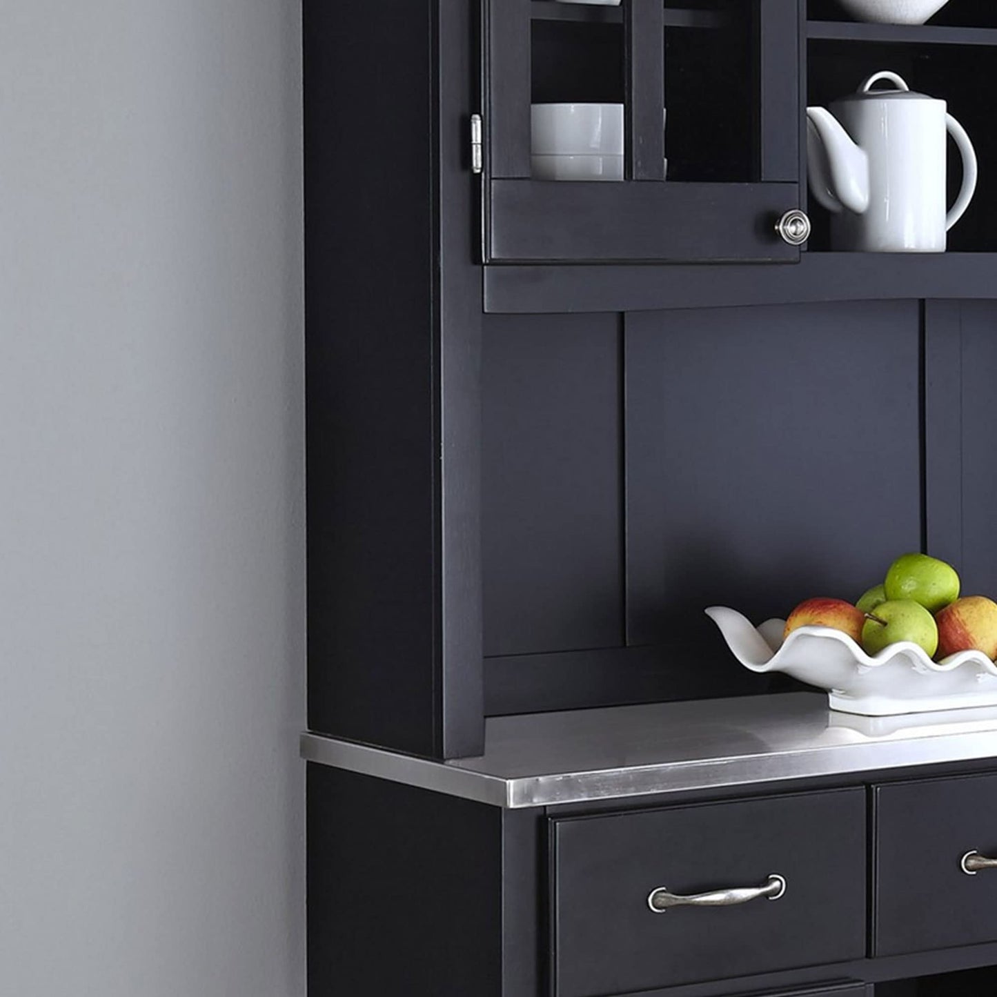 homestyles Server sideboards-buffets-credenzas, Hutch, Black