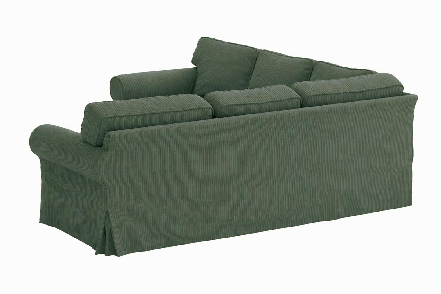 The Thick Cotton Ektorp 2 2 Sofa Cover Replacement Compatible with IKEA Ektorp Corner Or Sectional Sofa Slipcover. (Corduroy Green)