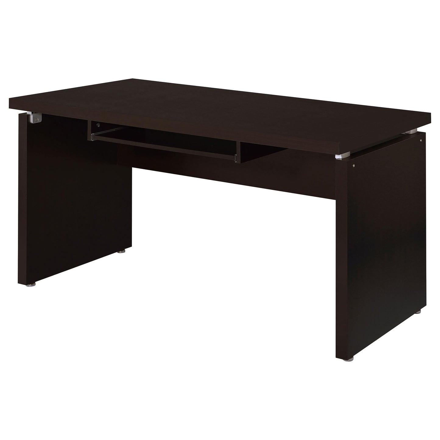 Coaster Home Furnishings - Skylar - Engineered Wood - 55-Inch L-Shape Computer Desk with Slide-Out Keyboard Tray, Mobile File Cabinet, and Metal Extension Glides - Home Office - Cappuccino - 800891