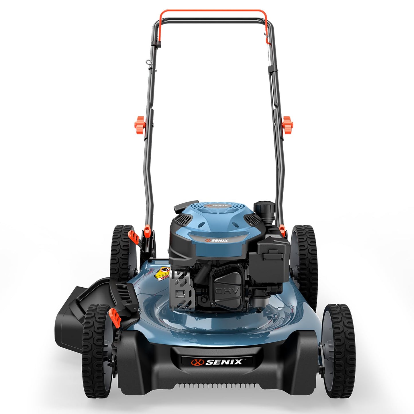SENIX 144 cc Gas Lawn Mower, 21 inch 2-in-1 Push with Mulching and Side Discharge, 4-Cycle Engine, 6 Position Cutting Height Adjustment for Yard and Garden (LSPG-L6)