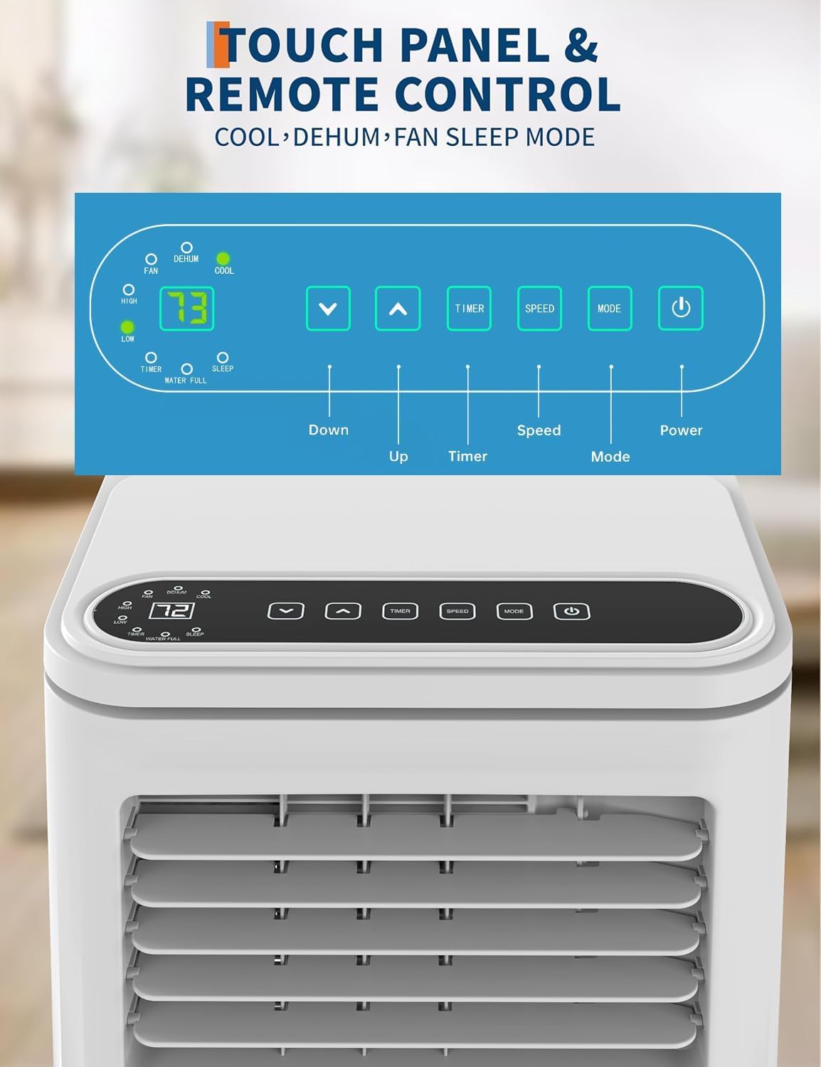 Garvee 10,000 BTU AC Unit, 3-in-1 Portable Air Conditioner with Cooling, Dehumidifier & Fan for Rooms up to 450 sq.ft, Remote Control, Sleep Mode, Timer & Window Kit
