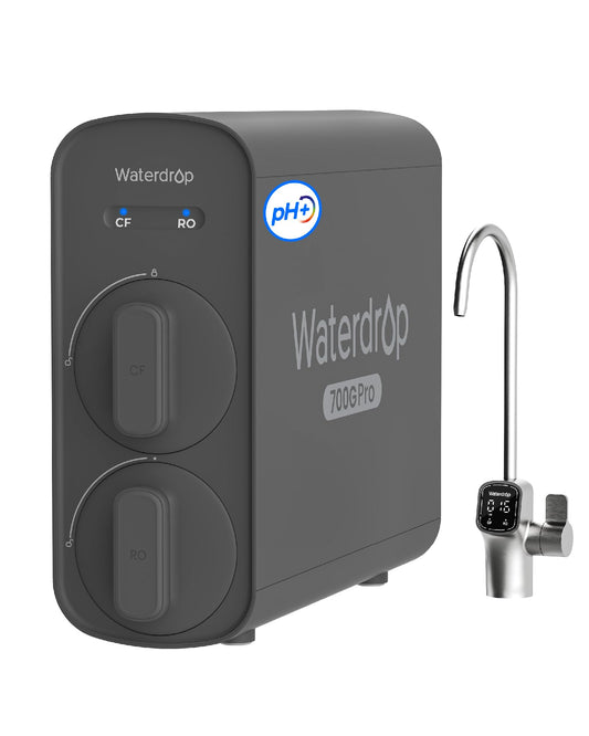 Waterdrop G5P700A-Pro Alkaline Mineral pH+ Reverse Osmosis Water Filter, NSF/ANSI 58 & 372 Certified, 8 Stage Dual Flow Reverse Osmosis System, 700 GPD RO Water Filtration System, LED Faucet