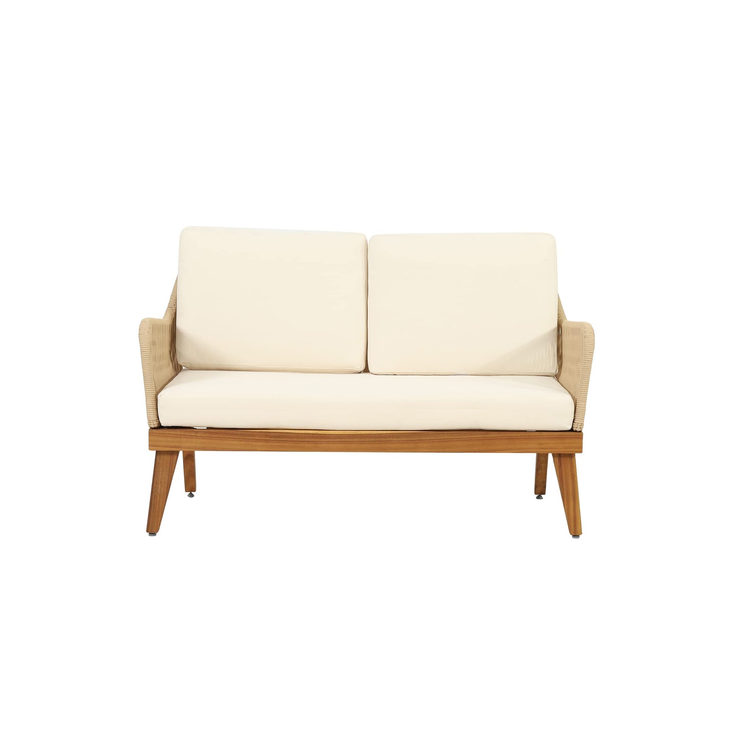 Christopher Knight Home Annisa Chat Set, Teak + Light Brown + Beige