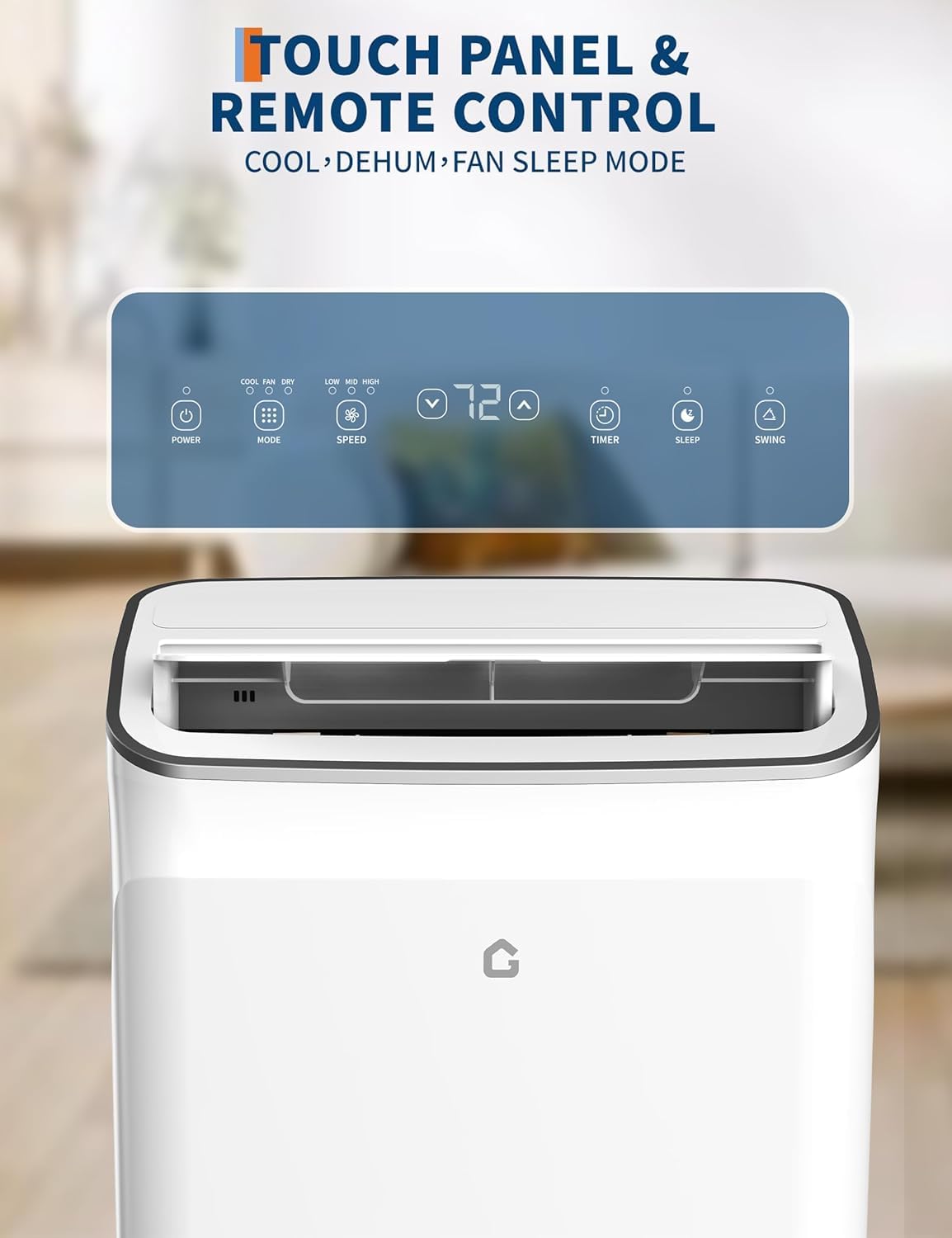 Garvee 3-in-1 Portable Air Conditioner, 12,000 BTU Portable AC Unit with Cooling, Dehumidifier & Fan for Rooms up to 550 sq.ft with Remote Control, Sleep Mode, 24H Timer & Window Kit