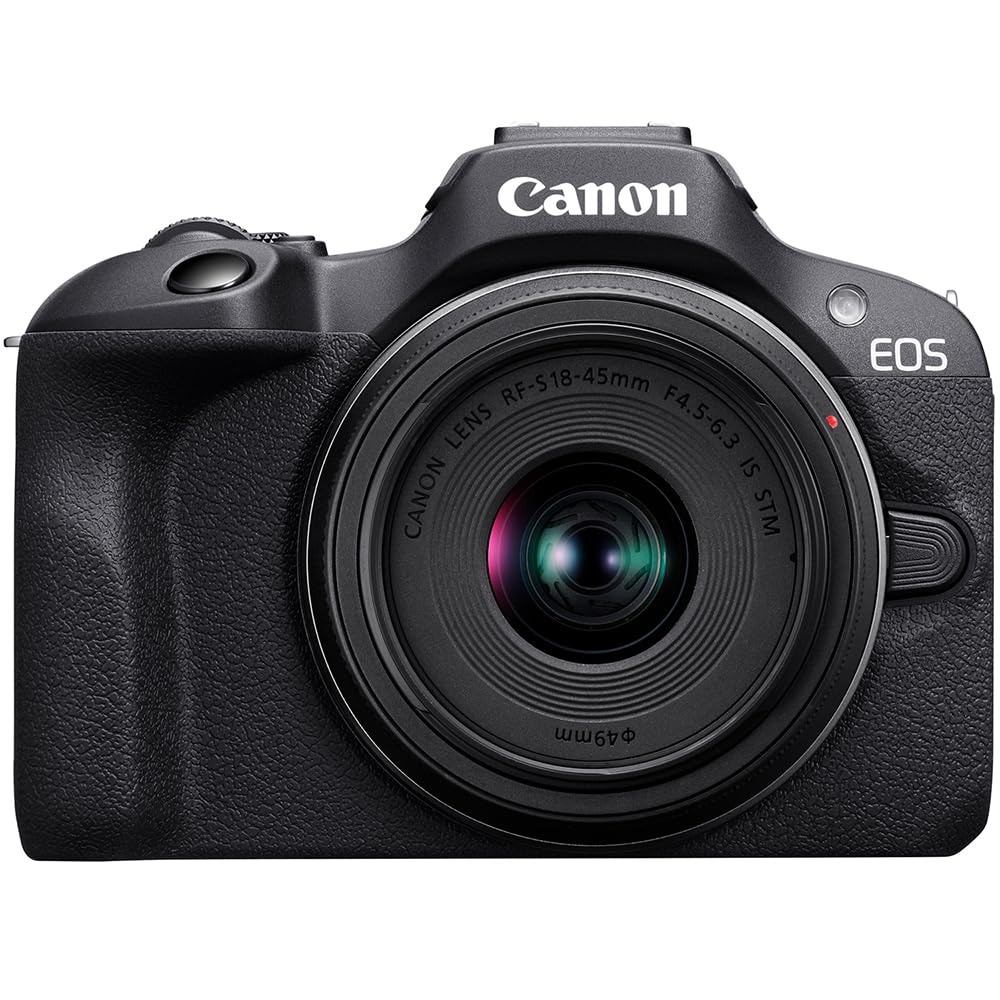 Canon EOS R100 Mirrorless Camera Two-Lens Bundle | RF-S 18-45mm + RF 75-300mm Lenses | 64GB Card & Editing Software | Canon USA Warranty | Authorized Dealer