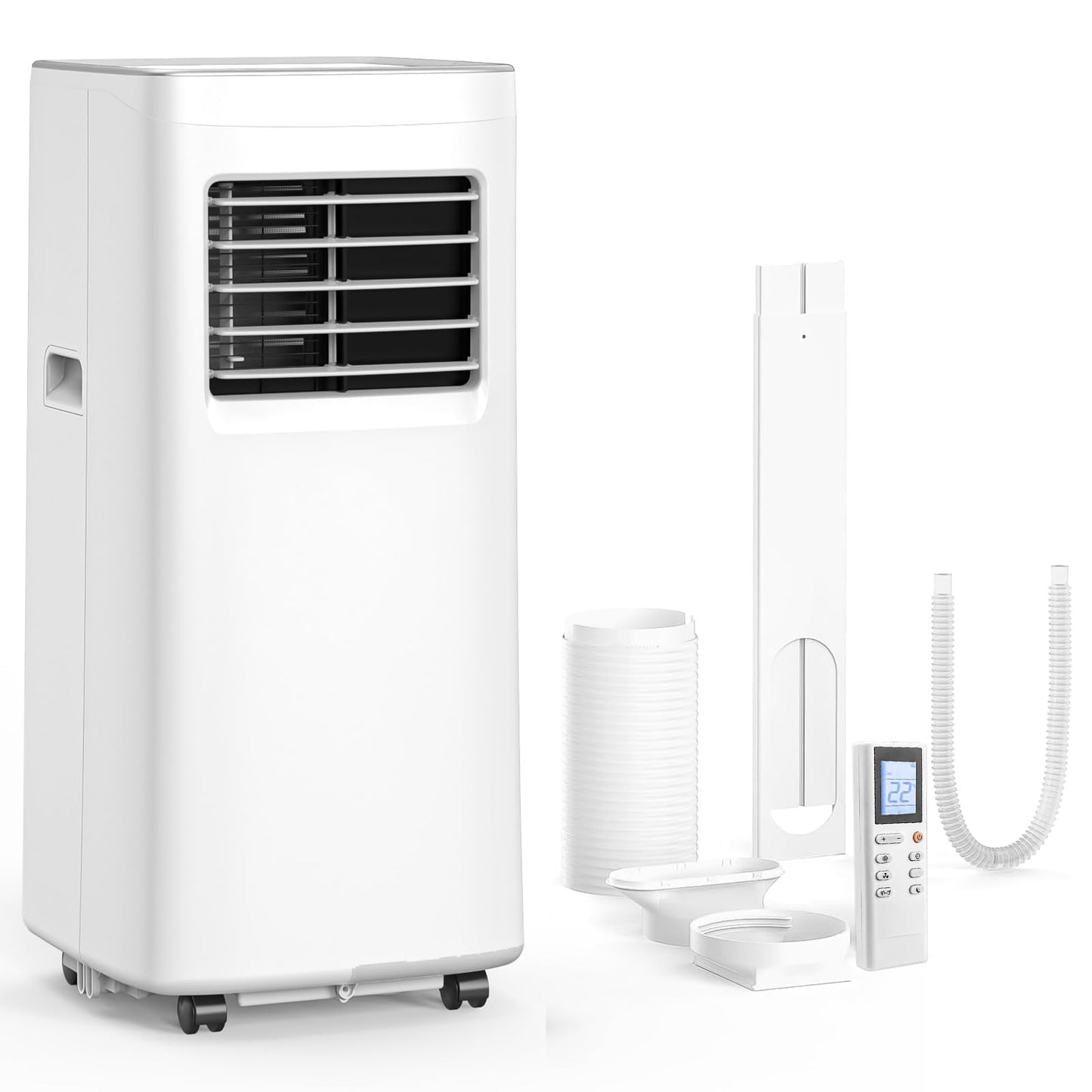 Portable Air Conditioner, 3-in-1 8500 BTU AC Unit with Fan & Dehumidifier – Quiet Cooling for Bedroom, Home Office up to 450 sq.ft, Includes Complete Window Mount Kit