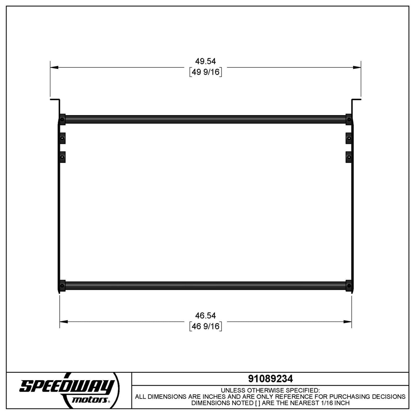 Speedway Motors 4 Foot Tire Rack For Trailer, Garage or Workshop