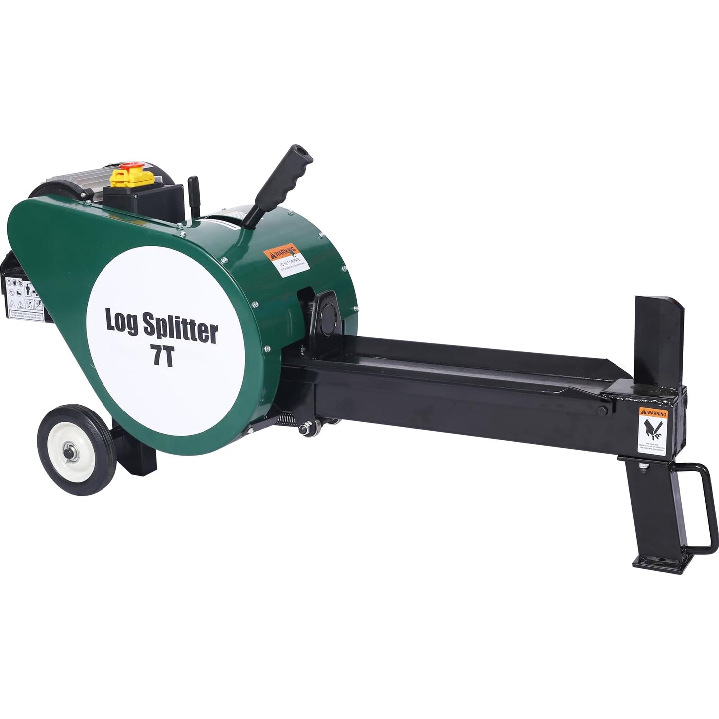 EscoSunshine Electric Log Splitter 7 Ton, Double Flywheel Electric Log Splitter, Wood Splitter Electric Powered 16A 2Hp, Electric Firewood Splitting Machine Horizontal with Mobile Wheels