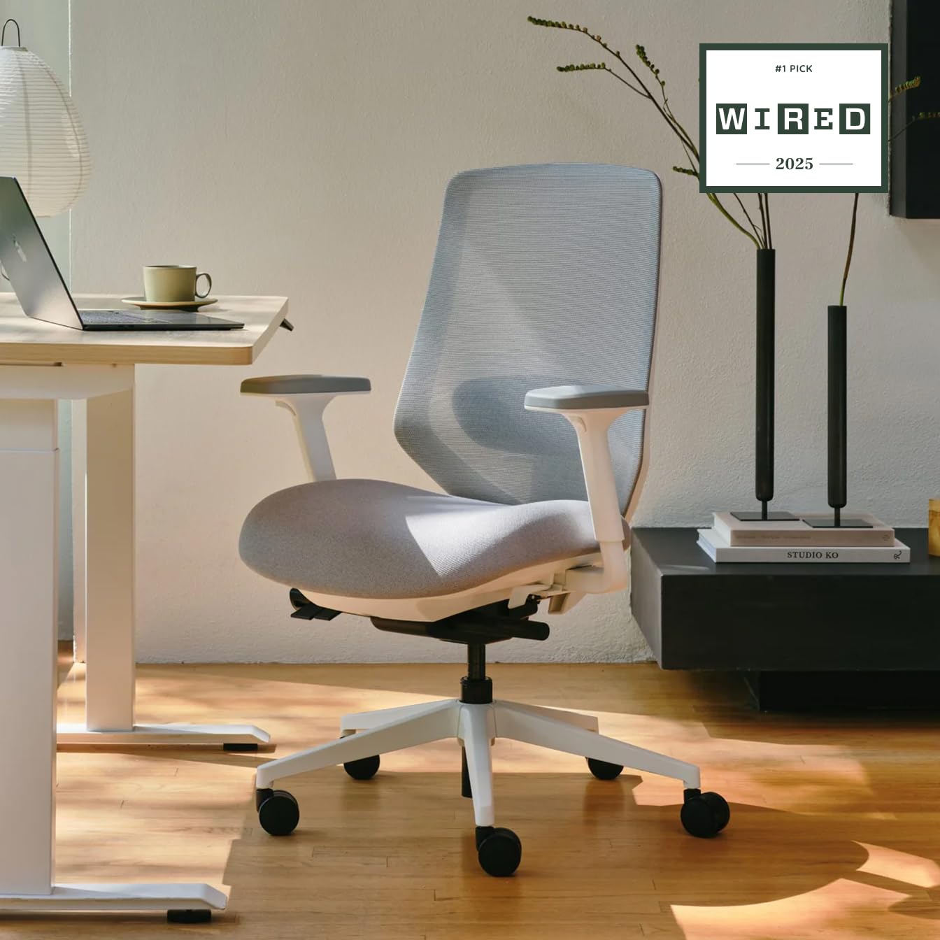 Branch Ergonomic Chair Pro - Mesh Office Chair with 14 Points of Adjustment - Height, Depth & Tilt Adjustable - 5D Armrests - Forward Tilt, Smooth Recline, and Lumbar Support - Mineral