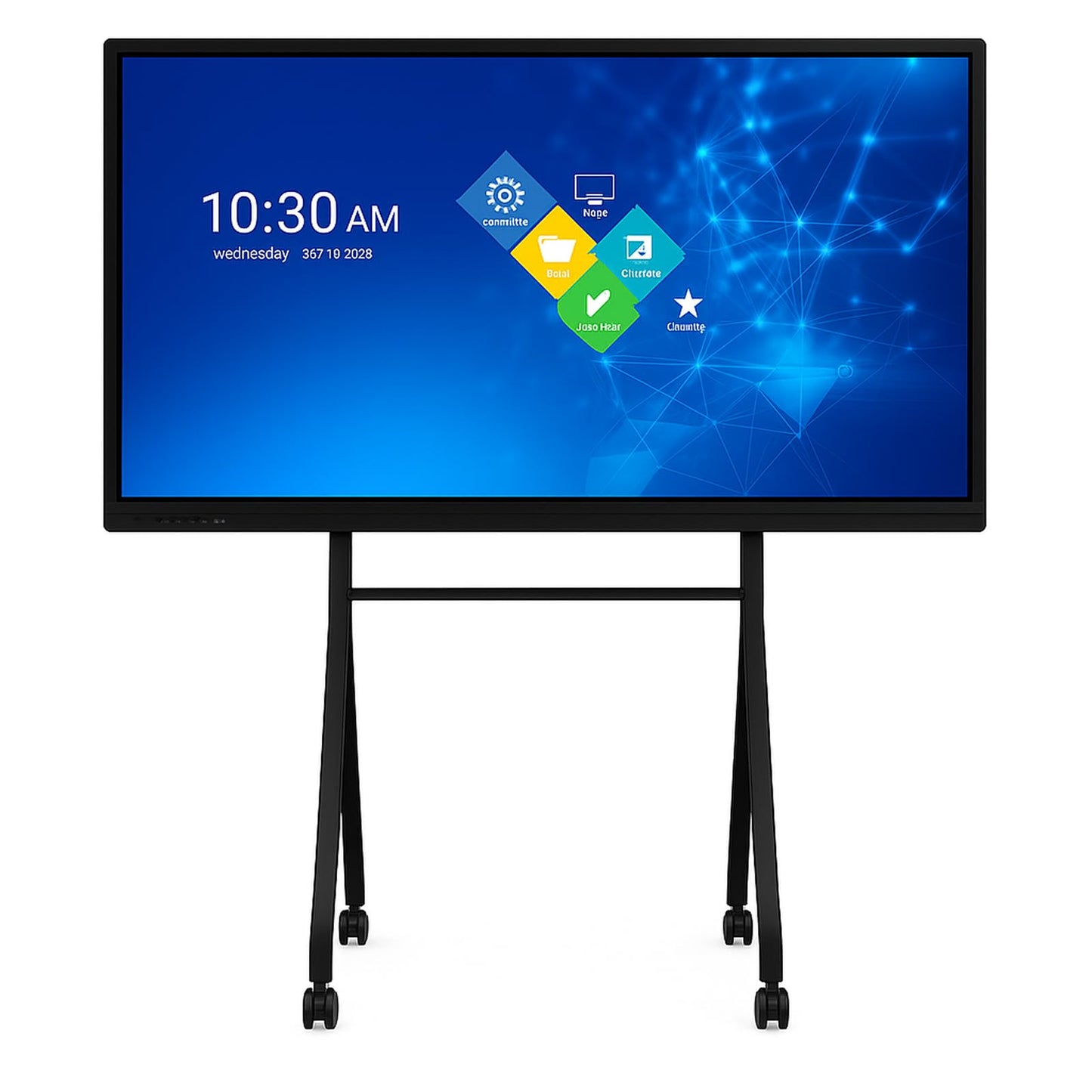 70-Inch Interactive Smart Board, 4K Touch Screen Display with 20-Point Touch, 8GB RAM + 128GB Storage, Digital Whiteboard for Classroom and Business Presentations