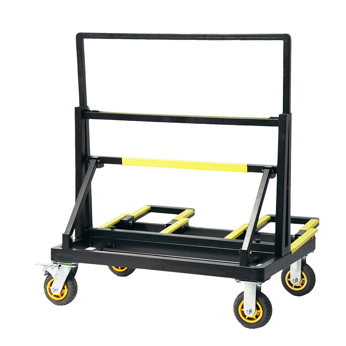 VisHomeYard Folding Drywall Cart, 2200LBS Load Capacity, Sheetrock Dolly, Drywall Plywood Cart Dolly with Rubber Swivel Casters