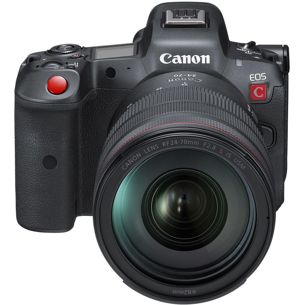 Canon EOS R5 C Mirrorless Cinema Camera Kit with RF 24-70mm f/2.8 Lens | 45MP Full-Frame, 8K RAW Video, Dual Pixel AF, Hybrid Photo & Cinema (5077C024) + 64GB Memory Card + Canon Shoulder Bag