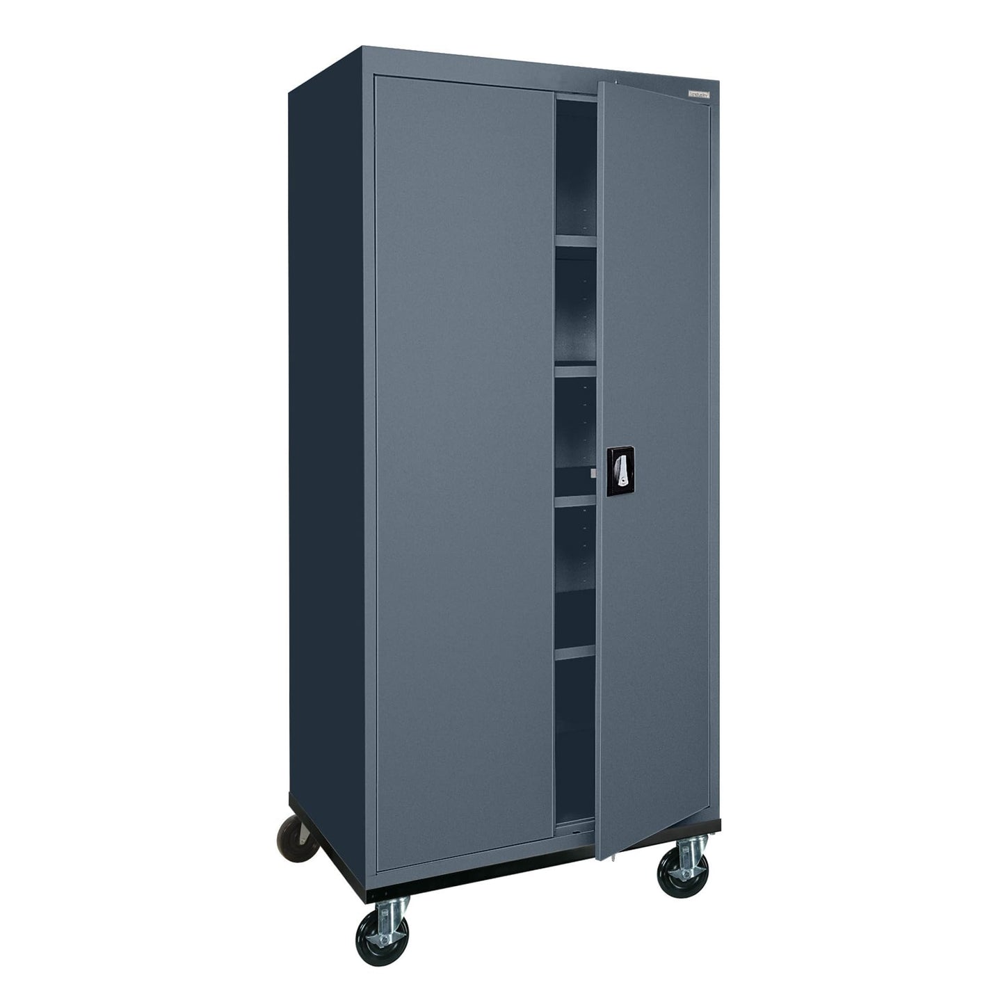 Sandusky Lee TA4R362472-02 Transport Series Mobile Storage Cabinet with Wheels, Adjustable Shelves, 230lb Capacity, 24" Depth x 36" Width x 78" Height, Charcoal