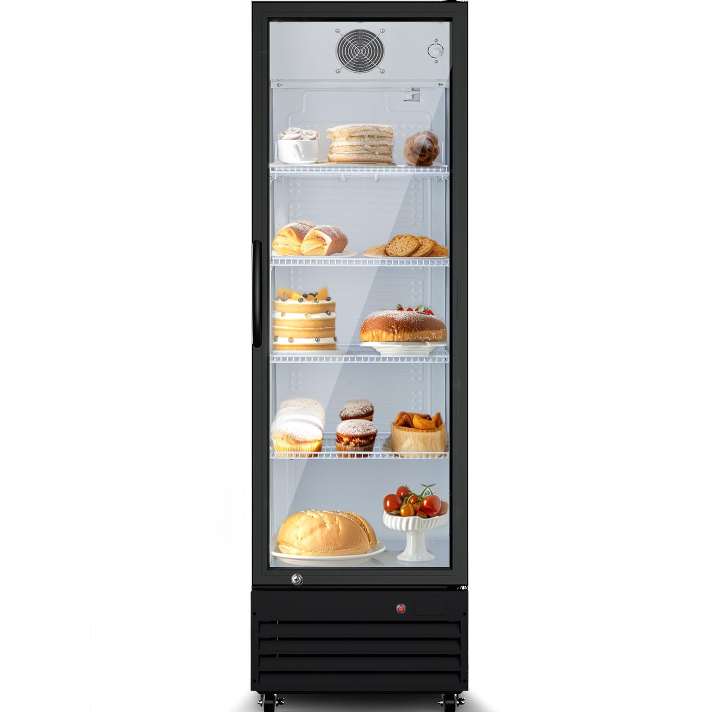 BODEGA BODEGACOOLER 12.5 Cu.Ft Commercial Fridge with Glass Door Display Refrigerator, Upright Beverage Fridge & Drink Fridge Merchandiser Refrigerator for Convenience Stores & Retail Drink Display
