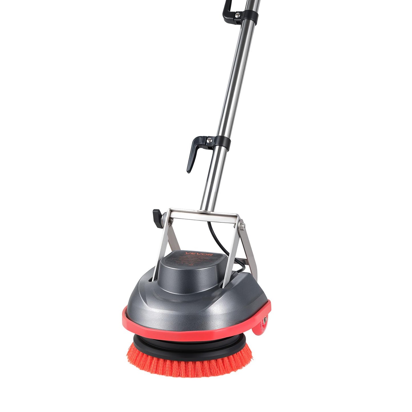VEVOR Commercial Floor Scrubber Machine, Heavy Duty Floor Cleaner Polisher with 2 Wheels, Professional Electric Carpet Buffer, Max 1900 RPM, 43 FT Cord, 3 Pads & 3 Brushes - All Floor Surfaces