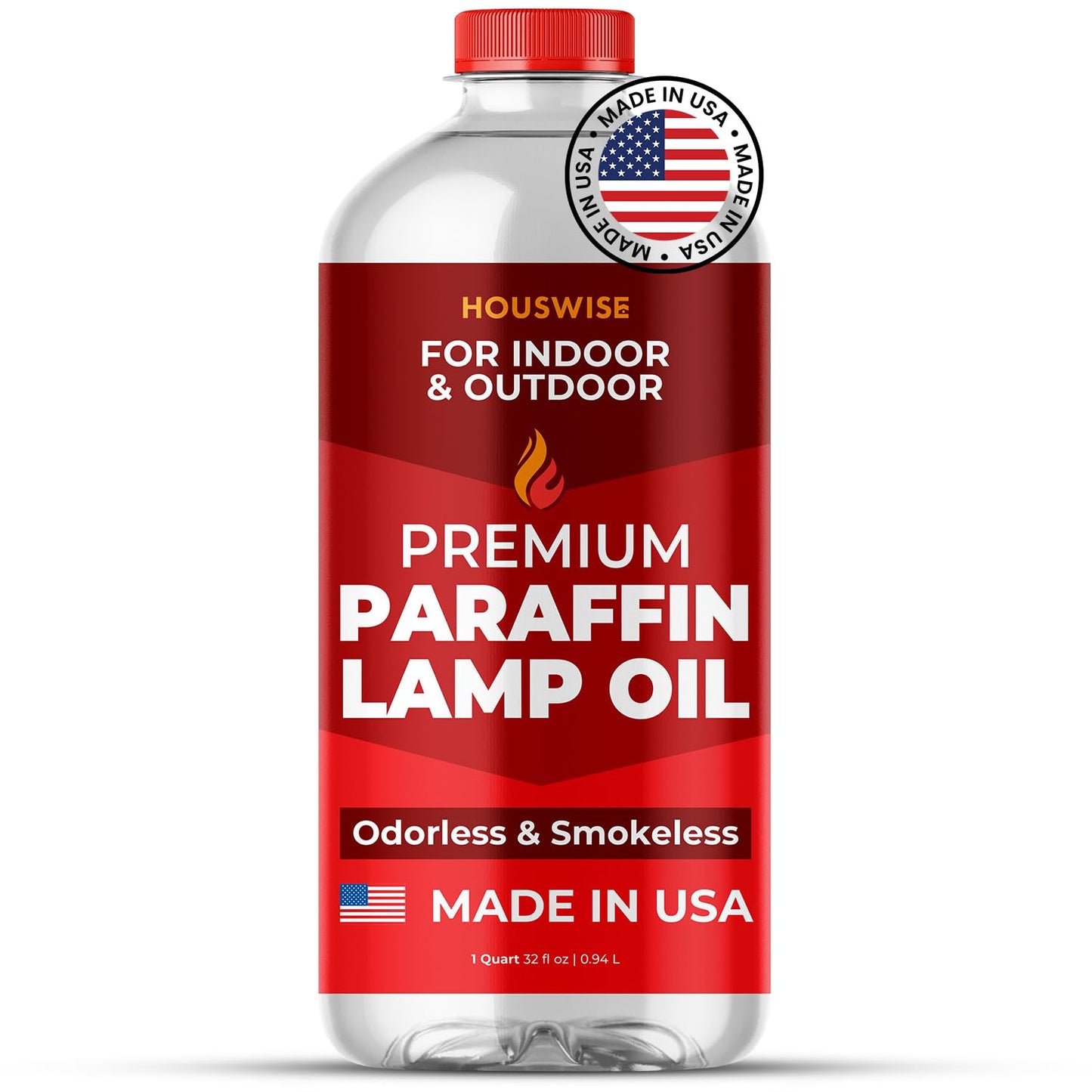 Houswise enhanced Liquid Paraffin Lamp Oil, Smokeless & Odorless, 2 x 1 Gallon, Clear, Model PRFN_1G_2
